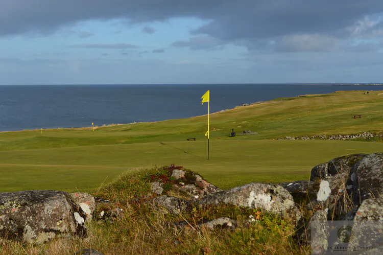 Behind the 18th at Keilir GC: Keilir GC in Hafnafjordur is one of the busiest clubs in Iceland