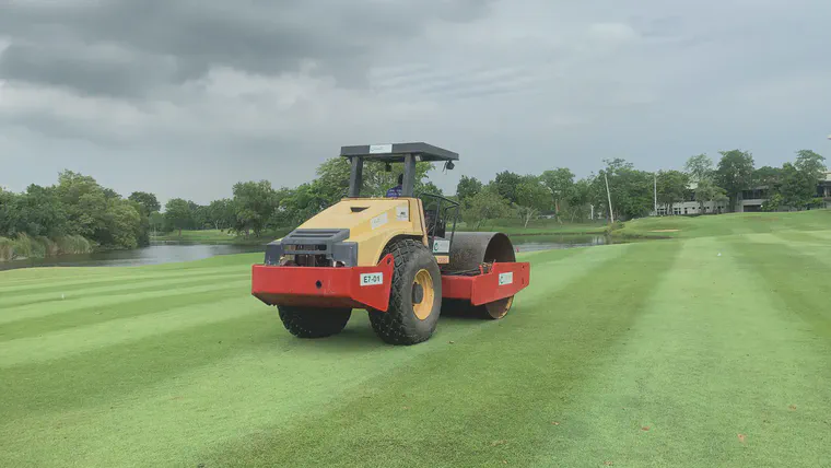 Rolling fairways during the rainy season at Bangsai CC in Thailand.