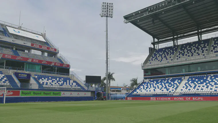 The new Leo Stadium, home of Bangkok Glass FC, has a high quality seashore paspalum surface.