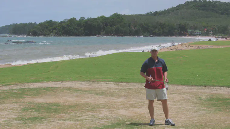 Salinity stress on bermudagrass at Tublamu Royal Navy GC in Phang Nga, Thailand, in September 2005. The course was under renovation after the December 2004 tsunami.