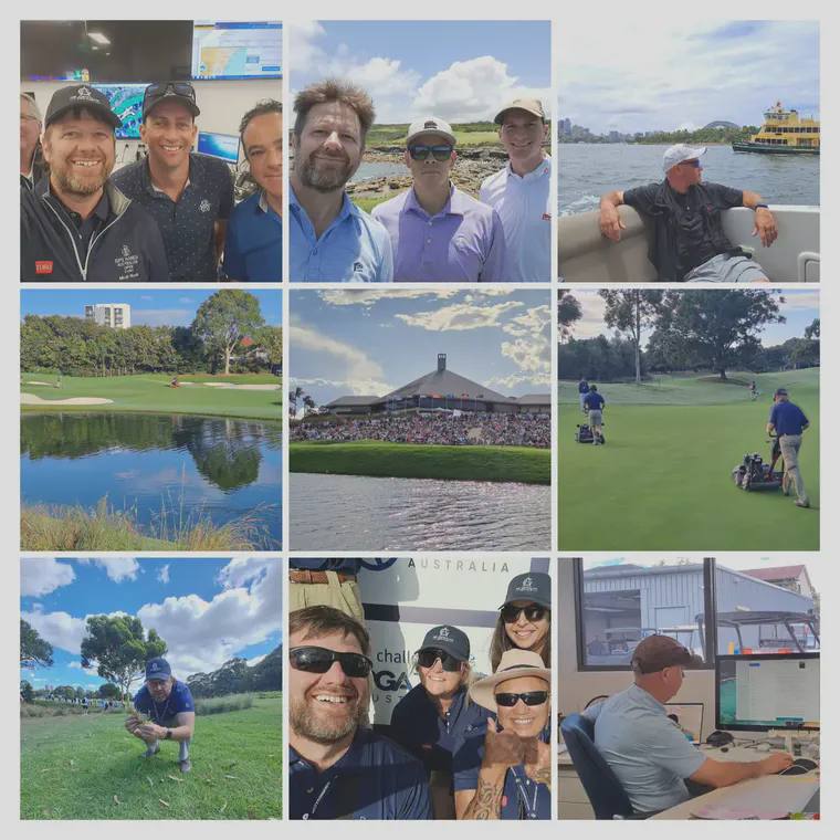 Work at golf tournaments can include work (obviously), making new friends, meeting old friends, exploring a new area, studying grass, learning about turf management, and soaking it all in---maybe even playing some golf. My experience at the Australian Open included all of these.