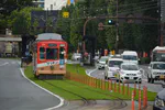 Grass on the Kumamoto City Tram lines