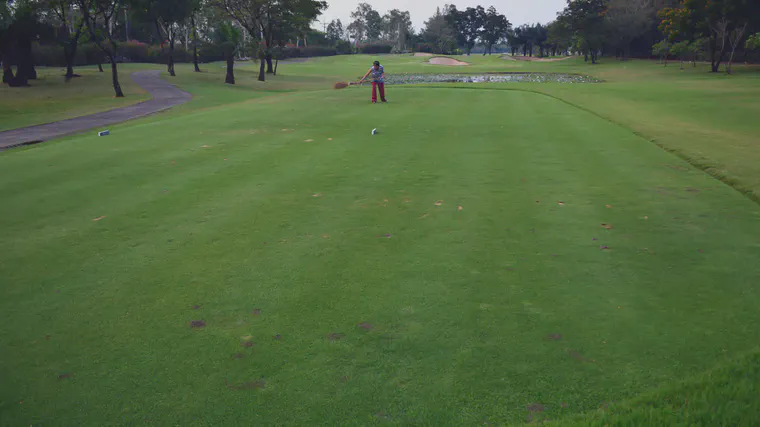 Manilagrass tee on Par 3 #17 at Muang Kaew GC in Bangkok