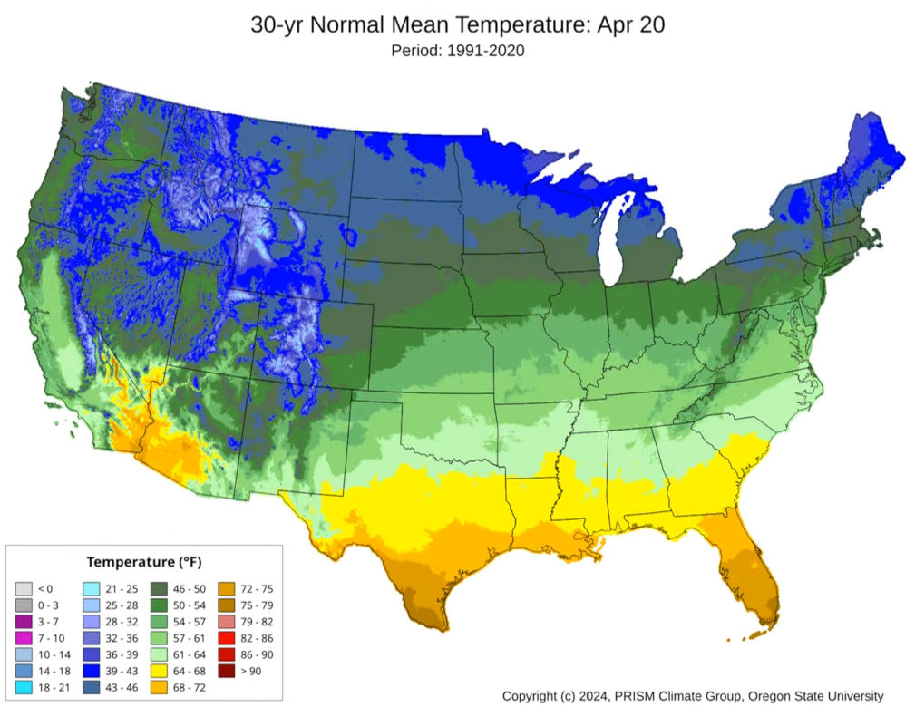 Maps Of Average Temperatures In The USA Asian Turfgrass Center Featured 