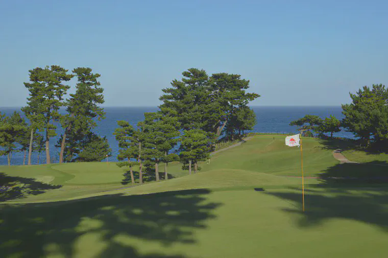 The 15th and 16th greens at the Kawana Hotel Fuji Course in Shizuoka, Japan.