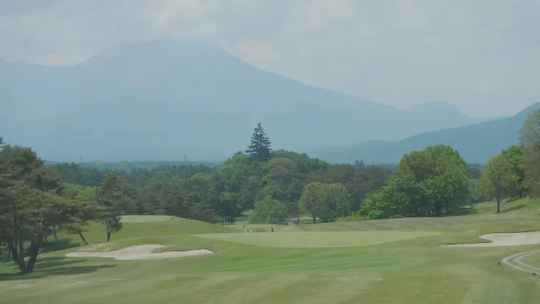Mt. Asama from the Karuizawa 72 Golf Club