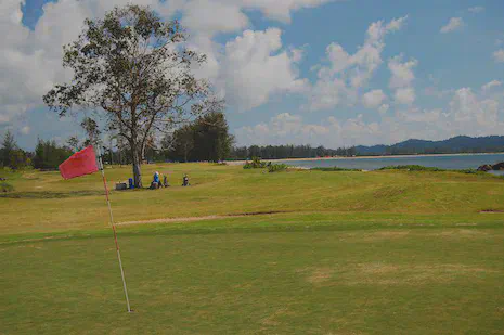 16th green and 17th hole at Tublamu Navy Golf Course