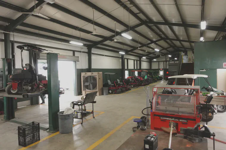 Equipment storage and maintenance area at Citra.