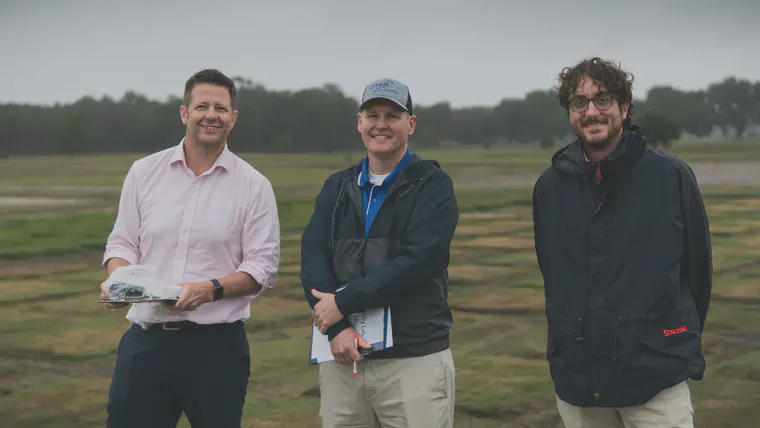 At the Turfgrass Field Laboratory in Citra, Florida. Photo by Pawel Petelewicz.