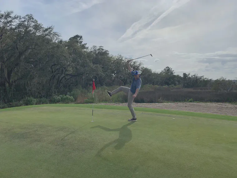 I made one birdie---my first on bermudagrass surfaces in 2022---during the round. **Photo by James Huntoon**.