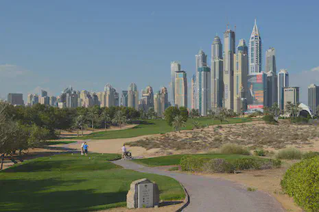 The 8th hole on the Majilis Course at Emirates Golf Club